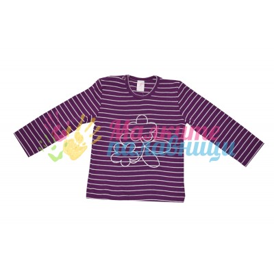 Детска блуза - Цветя в лилаво